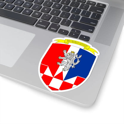 Coat of Arms of the Czechs in Croatia (Croatia) (Coat of Arms) STICKER Vinyl Kiss-Cut Decal - The Sticker Space
