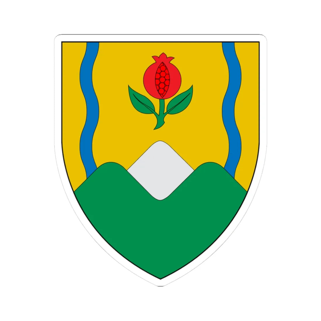 Coat of Arms of the Department of Caldas (Colombia) (Coat of Arms) STICKER Vinyl Kiss-Cut Decal 3 Inch White - The Sticker Space