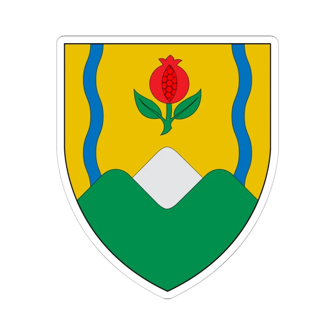 Coat of Arms of the Department of Caldas (Colombia) (Coat of Arms) STICKER Vinyl Kiss-Cut Decal 6 Inch White - The Sticker Space