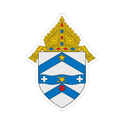 Coat of arms of the Diocese of Austin (United States) (Coat of Arms) STICKER Vinyl Kiss-Cut Decal 4 Inch White - The Sticker Space