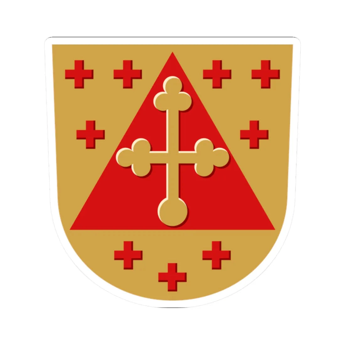 Coat of Arms of the Diocese of Borgå (Finland) (Coat of Arms) STICKER Vinyl Kiss-Cut Decal 2 Inch White - The Sticker Space