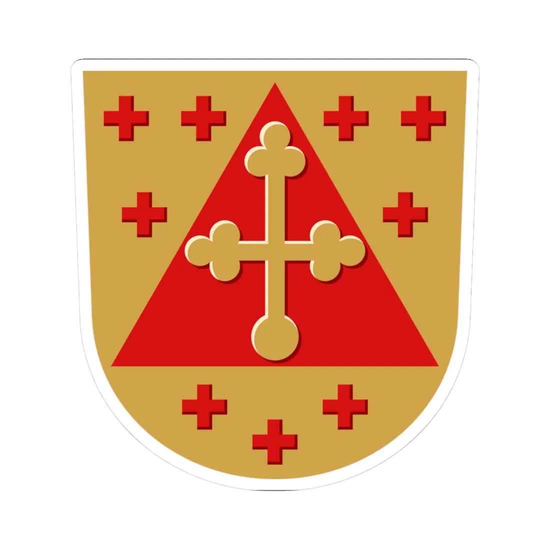 Coat of Arms of the Diocese of Borgå (Finland) (Coat of Arms) STICKER Vinyl Kiss-Cut Decal 3 Inch White - The Sticker Space