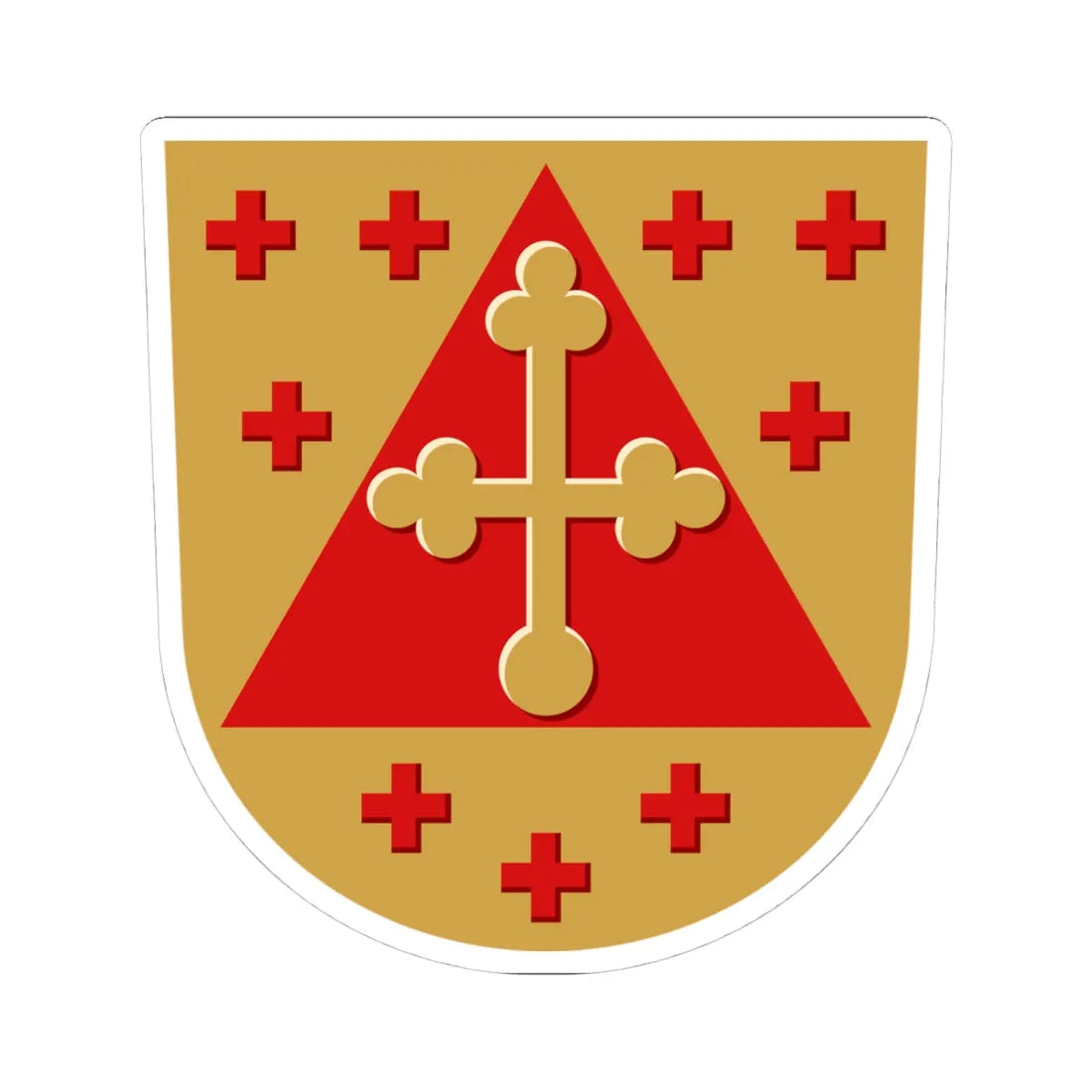 Coat of Arms of the Diocese of Borgå (Finland) (Coat of Arms) STICKER Vinyl Kiss-Cut Decal 4 Inch White - The Sticker Space