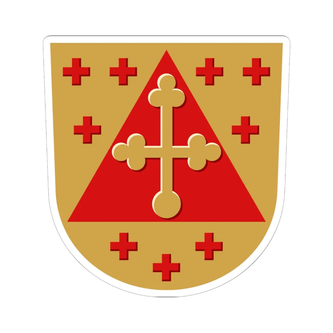 Coat of Arms of the Diocese of Borgå (Finland) (Coat of Arms) STICKER Vinyl Kiss-Cut Decal 6 Inch White - The Sticker Space