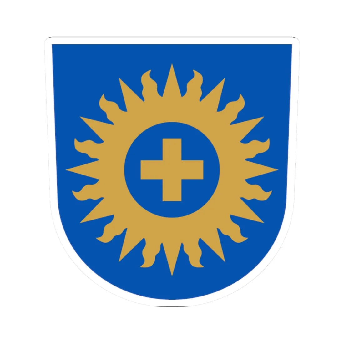 Coat of arms of the Diocese of Espoo (Finland) (Coat of Arms) STICKER Vinyl Kiss-Cut Decal 2 Inch White - The Sticker Space