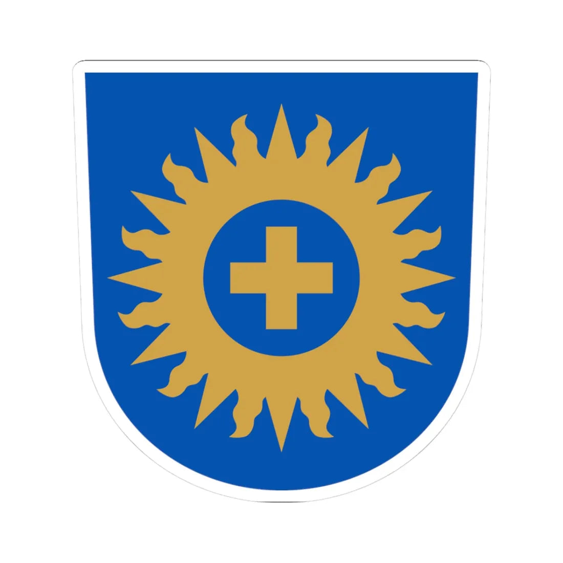 Coat of arms of the Diocese of Espoo (Finland) (Coat of Arms) STICKER Vinyl Kiss-Cut Decal 3 Inch White - The Sticker Space