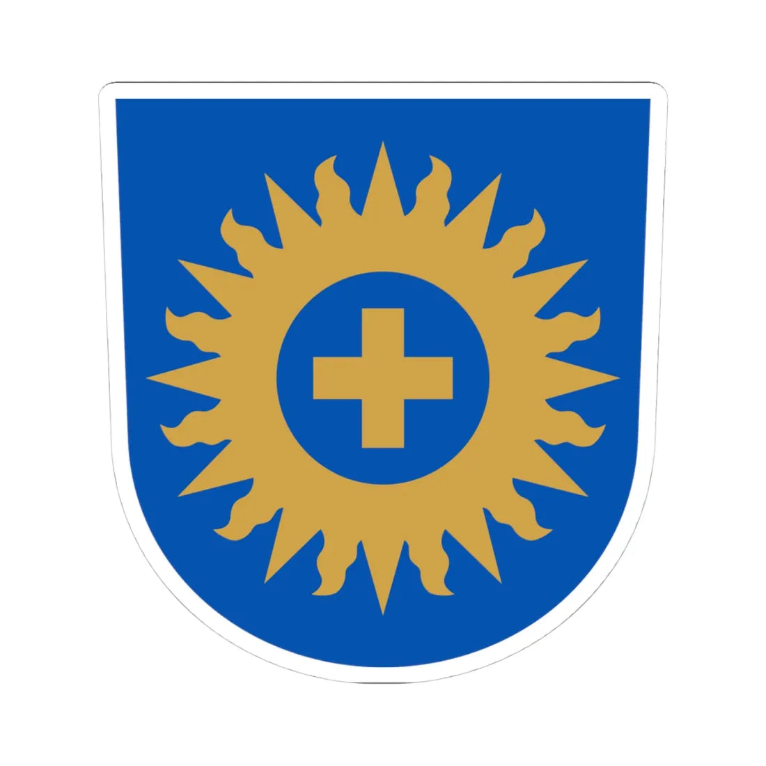 Coat of arms of the Diocese of Espoo (Finland) (Coat of Arms) STICKER Vinyl Kiss-Cut Decal 4 Inch White - The Sticker Space