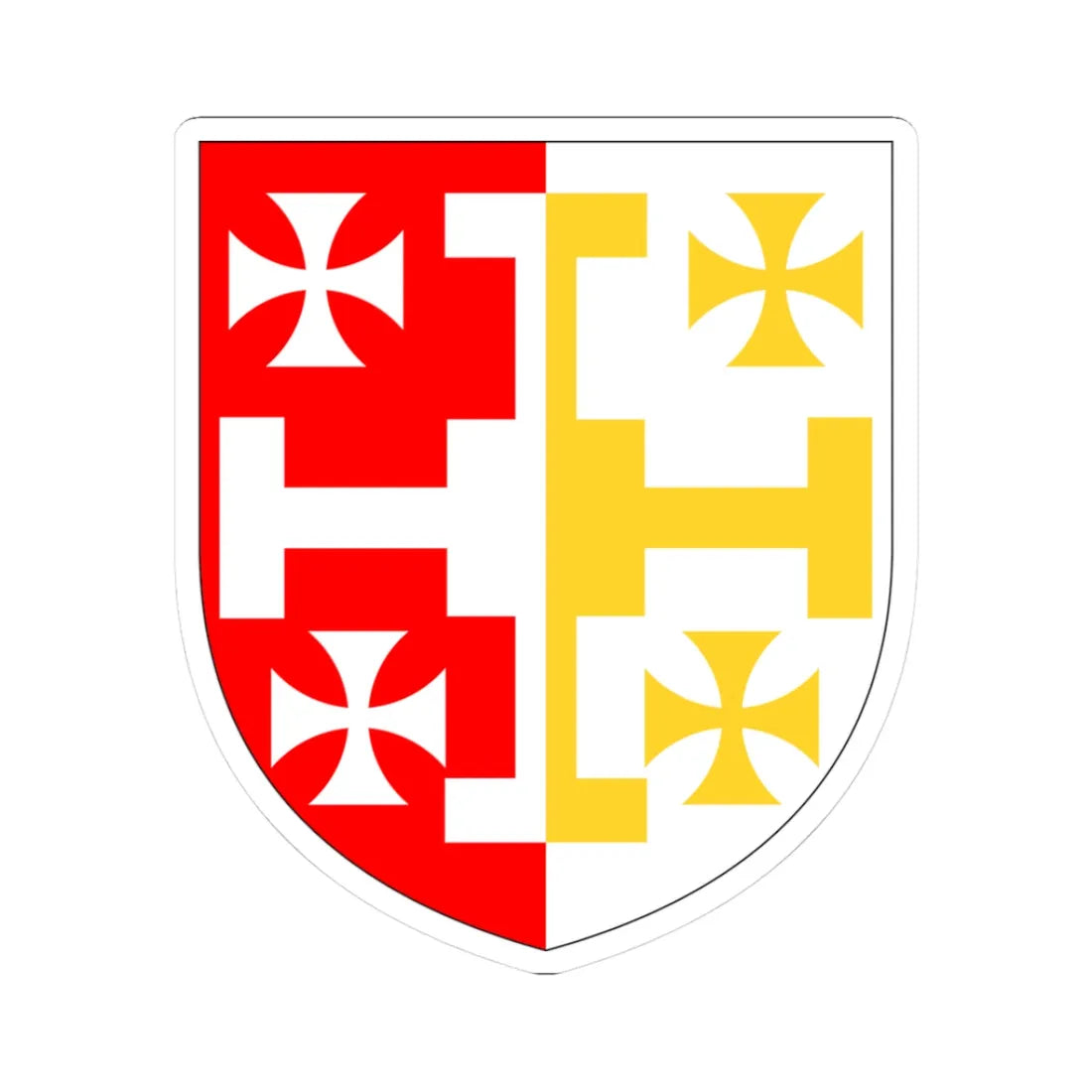 Coat of Arms of the Diocese of Lichfield v2 (England) (Coat of Arms) STICKER Vinyl Kiss-Cut Decal 3 Inch White - The Sticker Space