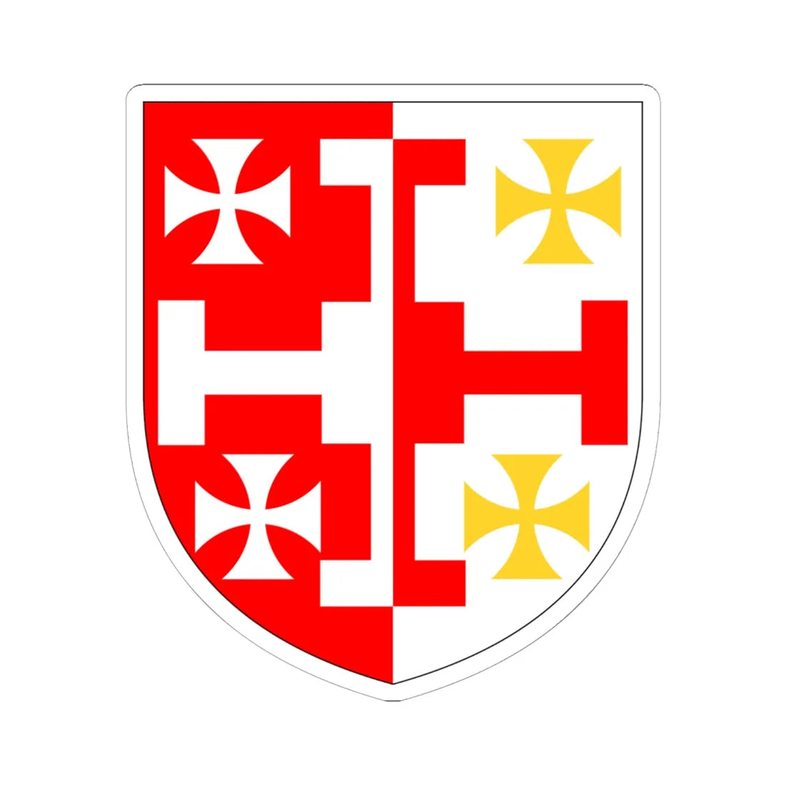 Coat of Arms of the Diocese of Lichfield v3 (England) (Coat of Arms) STICKER Vinyl Kiss-Cut Decal 6 Inch White - The Sticker Space