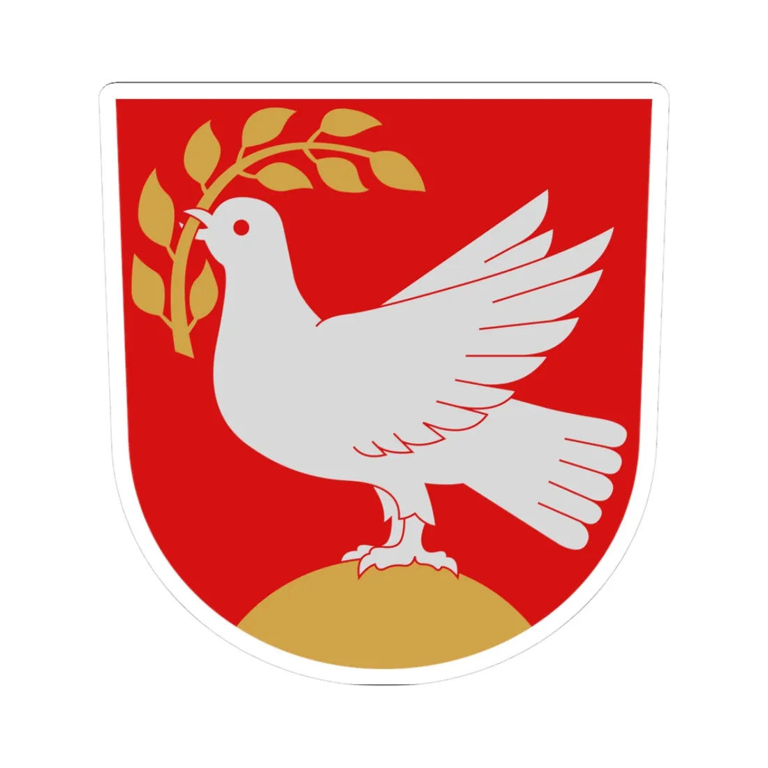 Coat of arms of the Diocese of Mikkeli (Finland) (Coat of Arms) STICKER Vinyl Kiss-Cut Decal 3 Inch White - The Sticker Space