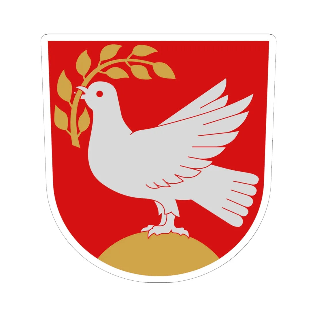 Coat of arms of the Diocese of Mikkeli (Finland) (Coat of Arms) STICKER Vinyl Kiss-Cut Decal 6 Inch White - The Sticker Space