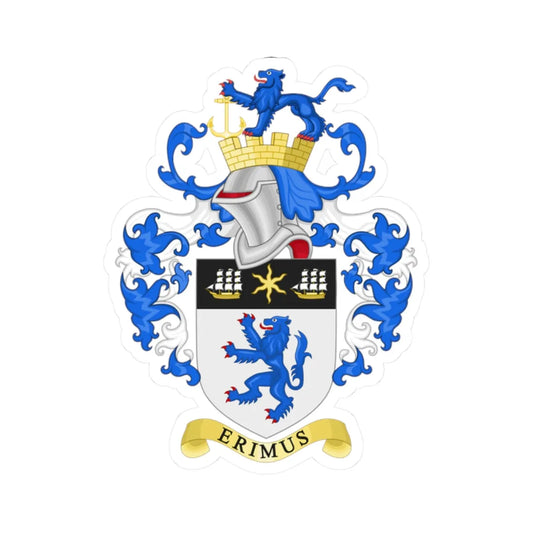 Coat of Arms of the District Council of Middlesbrough (England) (Coat of Arms) STICKER Vinyl Kiss-Cut Decal 2 Inch White - The Sticker Space