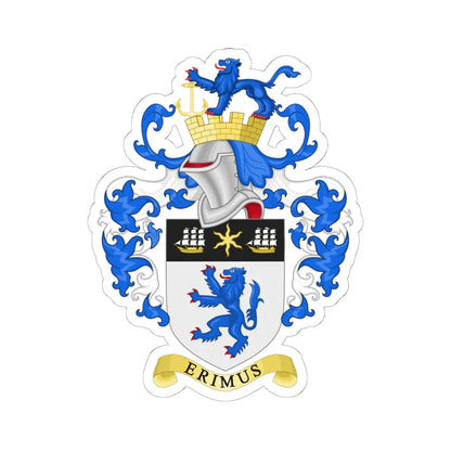 Coat of Arms of the District Council of Middlesbrough (England) (Coat of Arms) STICKER Vinyl Kiss-Cut Decal 6 Inch White - The Sticker Space