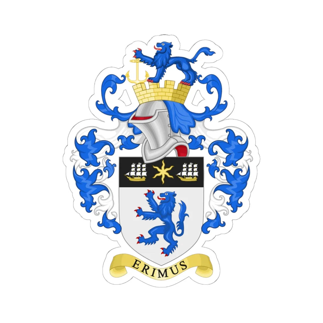 Coat of Arms of the District Council of Middlesbrough (England) (Coat of Arms) STICKER Vinyl Kiss-Cut Decal - The Sticker Space