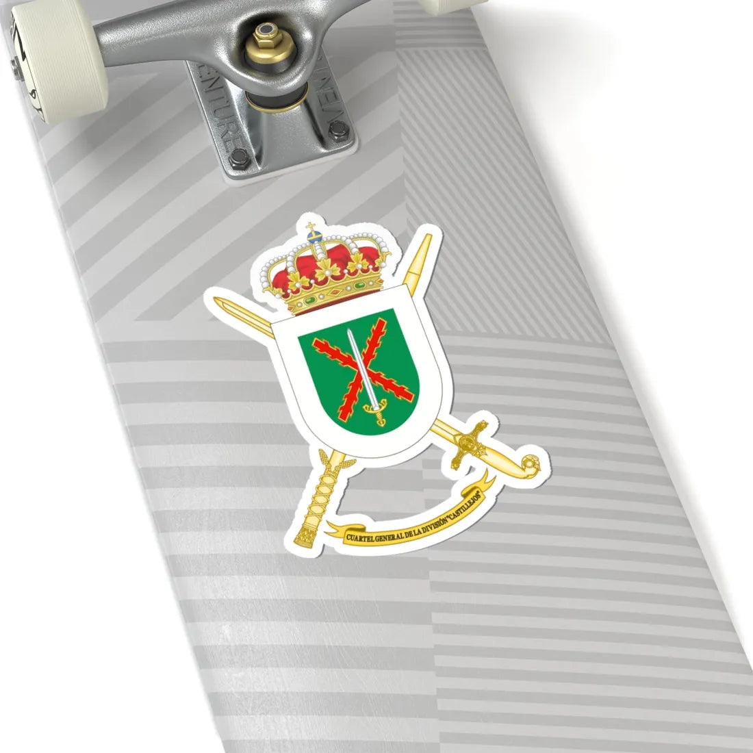 Coat of Arms of the Division Castillejos Headquarters (Spain) (Coat of Arms) STICKER Vinyl Kiss-Cut Decal - The Sticker Space