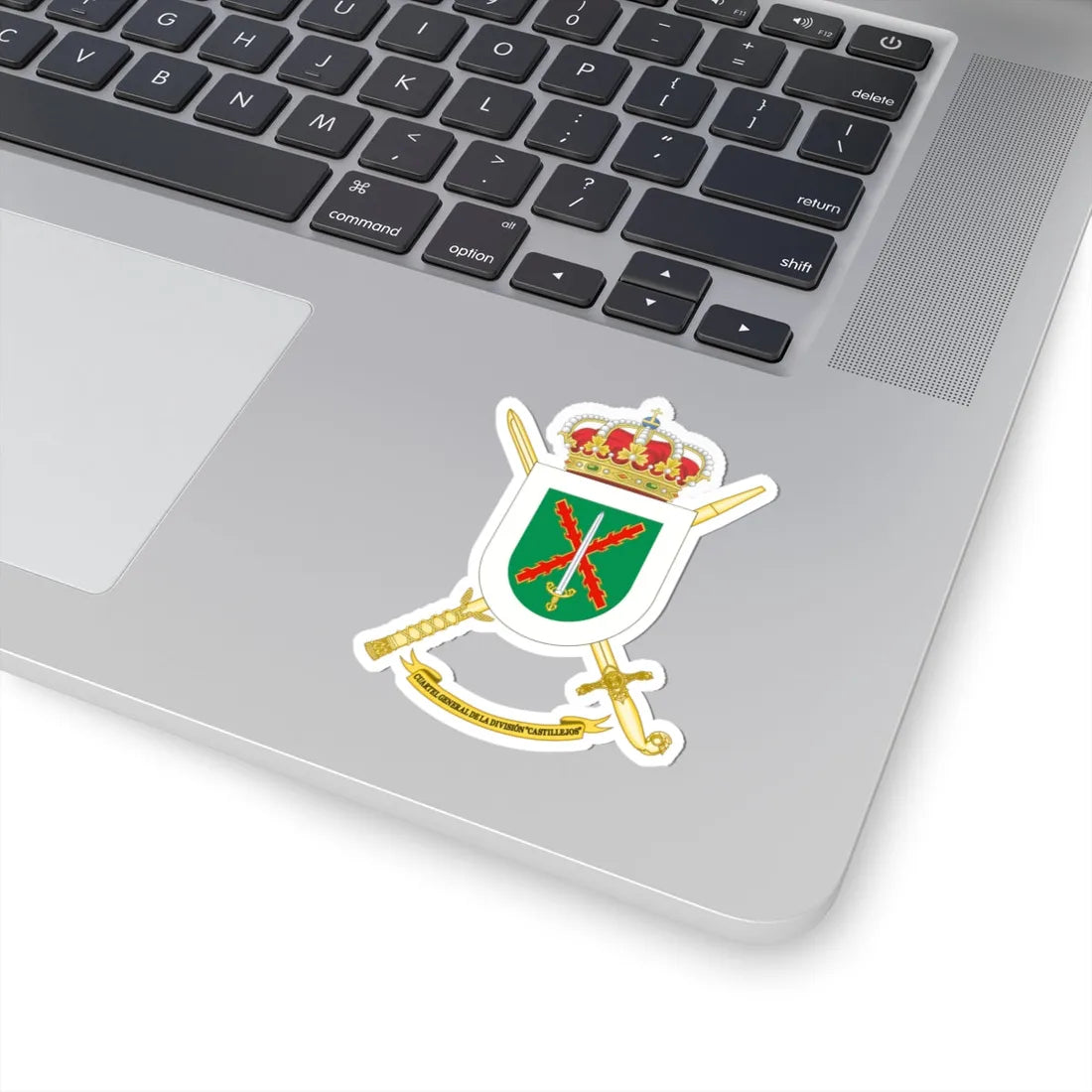 Coat of Arms of the Division Castillejos Headquarters (Spain) (Coat of Arms) STICKER Vinyl Kiss-Cut Decal - The Sticker Space