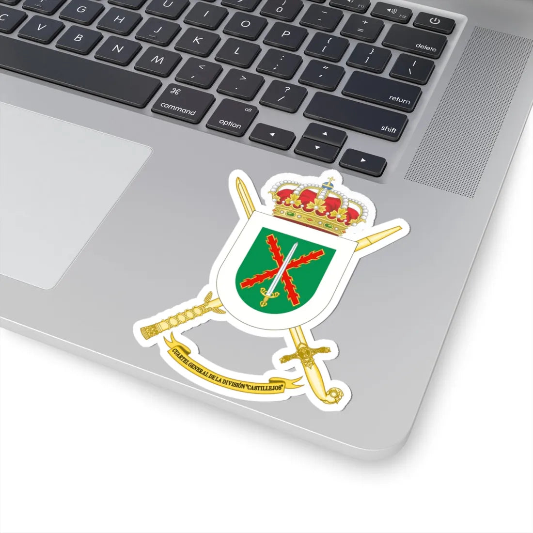 Coat of Arms of the Division Castillejos Headquarters (Spain) (Coat of Arms) STICKER Vinyl Kiss-Cut Decal - The Sticker Space