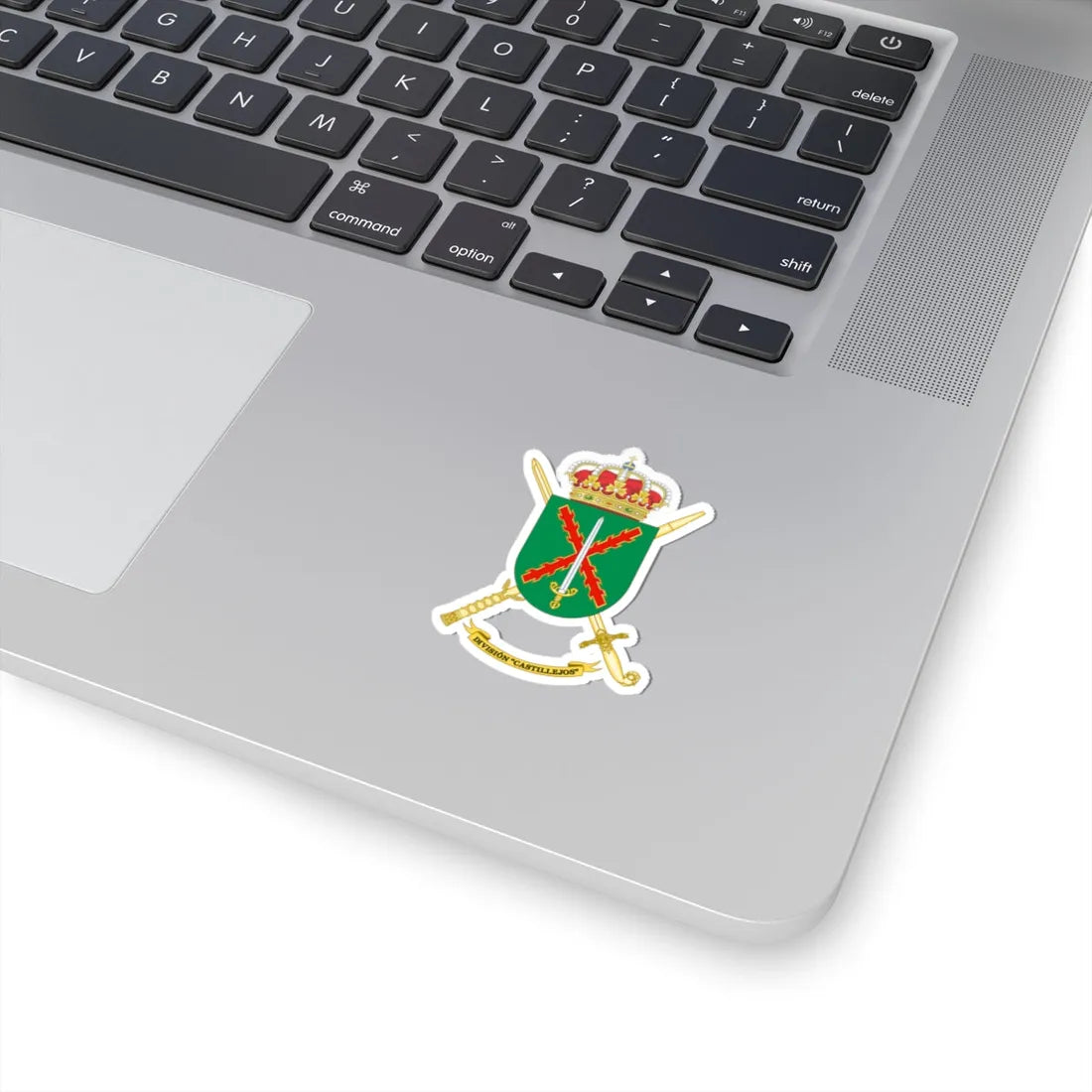 Coat of Arms of the Division Castillejos (Spain) (Coat of Arms) STICKER Vinyl Kiss-Cut Decal - The Sticker Space