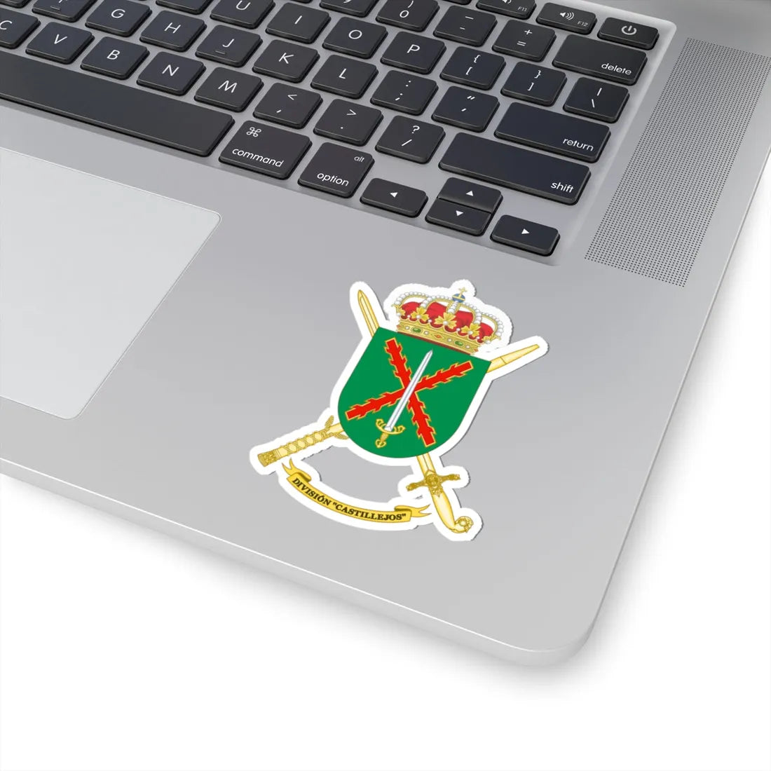 Coat of Arms of the Division Castillejos (Spain) (Coat of Arms) STICKER Vinyl Kiss-Cut Decal - The Sticker Space