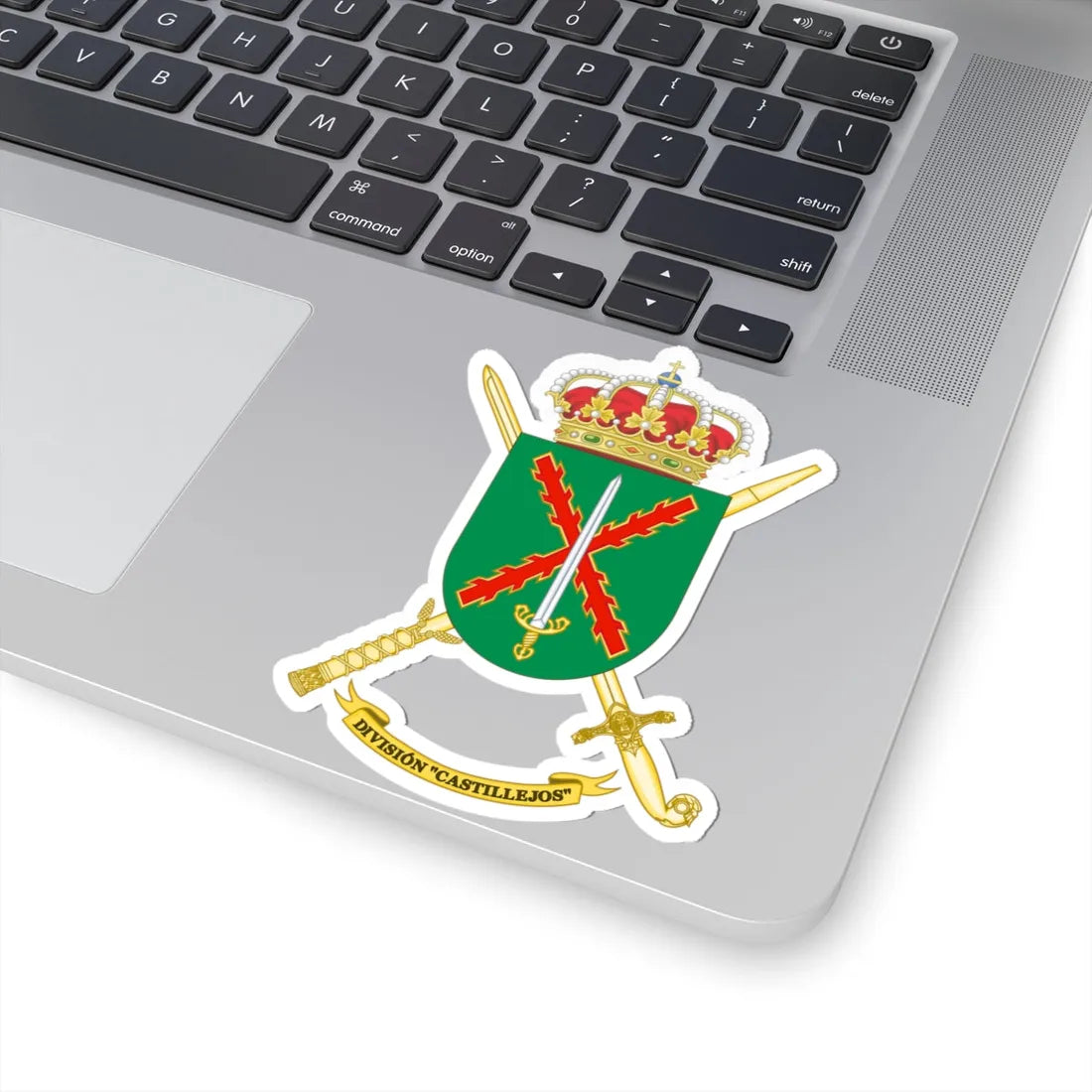 Coat of Arms of the Division Castillejos (Spain) (Coat of Arms) STICKER Vinyl Kiss-Cut Decal - The Sticker Space