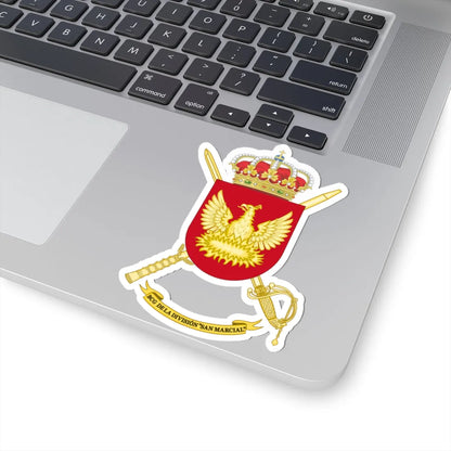 Coat of Arms of the Division San Marcial Headquarters Battalion (Spain) (Coat of Arms) STICKER Vinyl Kiss-Cut Decal - The Sticker Space