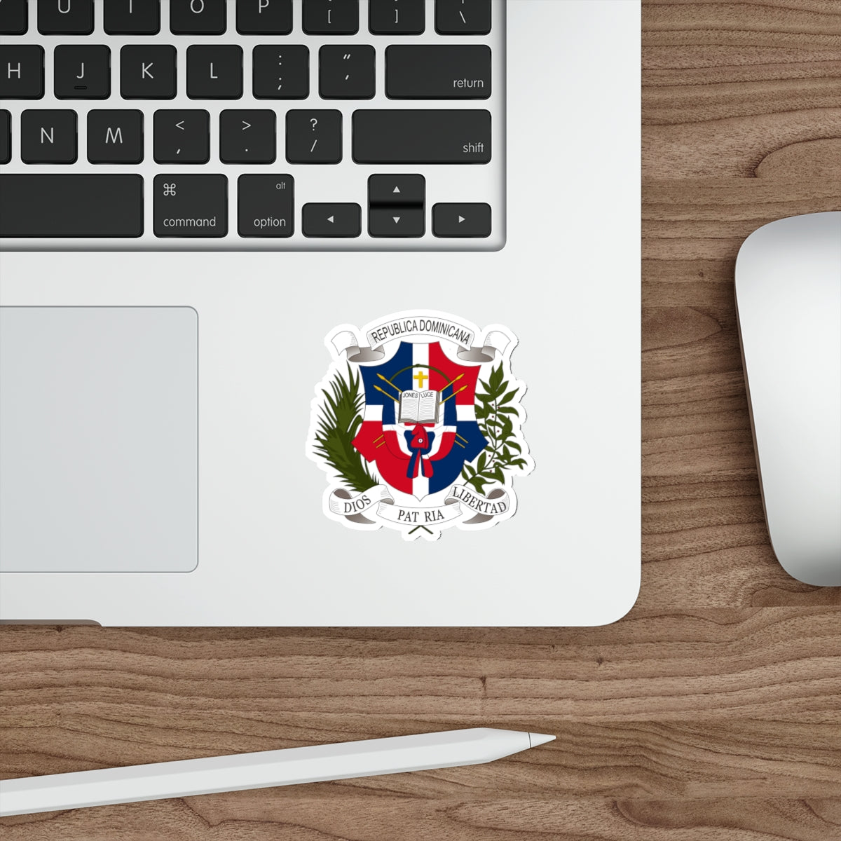 Coat of arms of the Dominican Republic (1860) STICKER Vinyl Die-Cut Decal-The Sticker Space