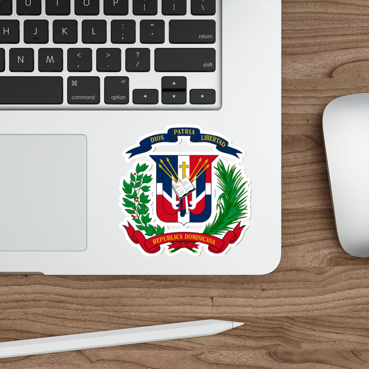 Coat of arms of the Dominican Republic STICKER Vinyl Die-Cut Decal-The Sticker Space