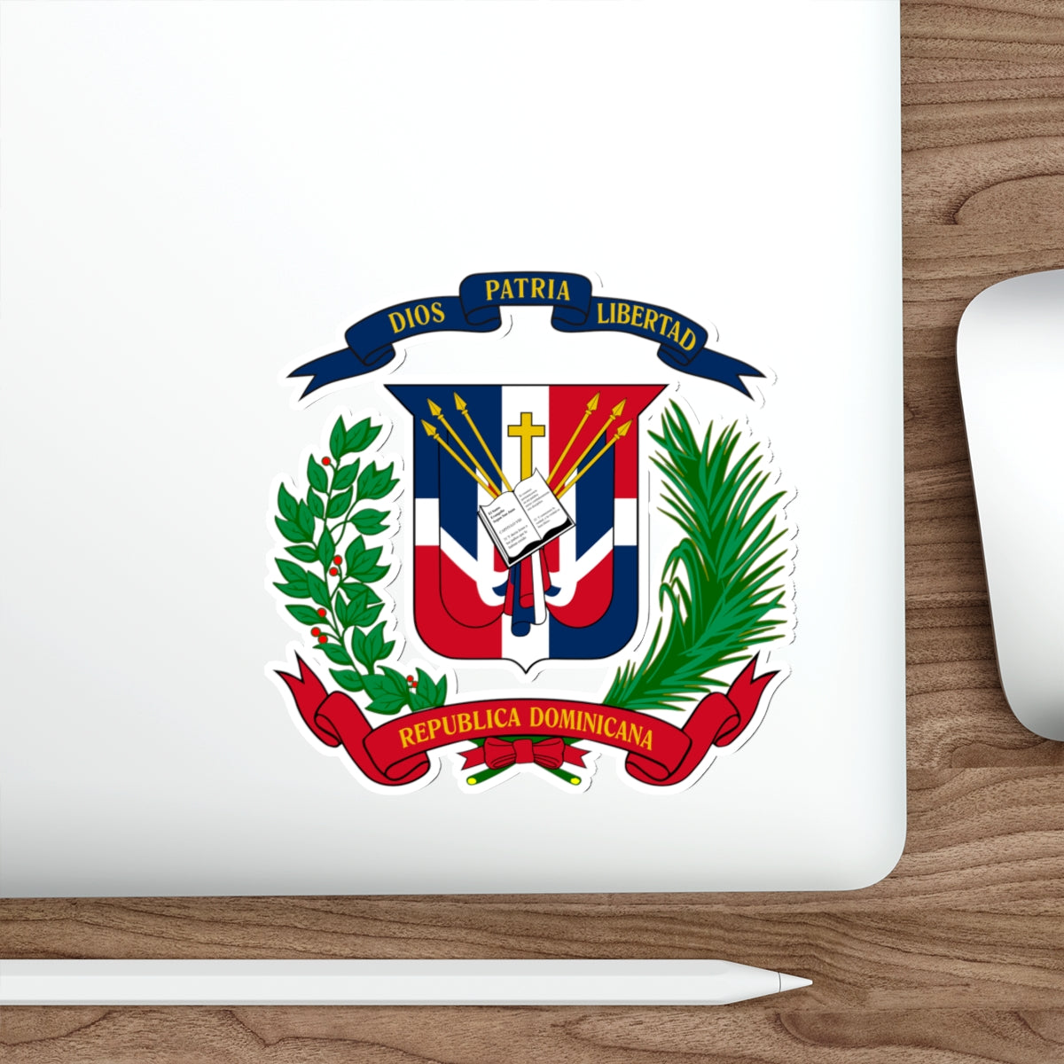 Coat of arms of the Dominican Republic STICKER Vinyl Die-Cut Decal-The Sticker Space