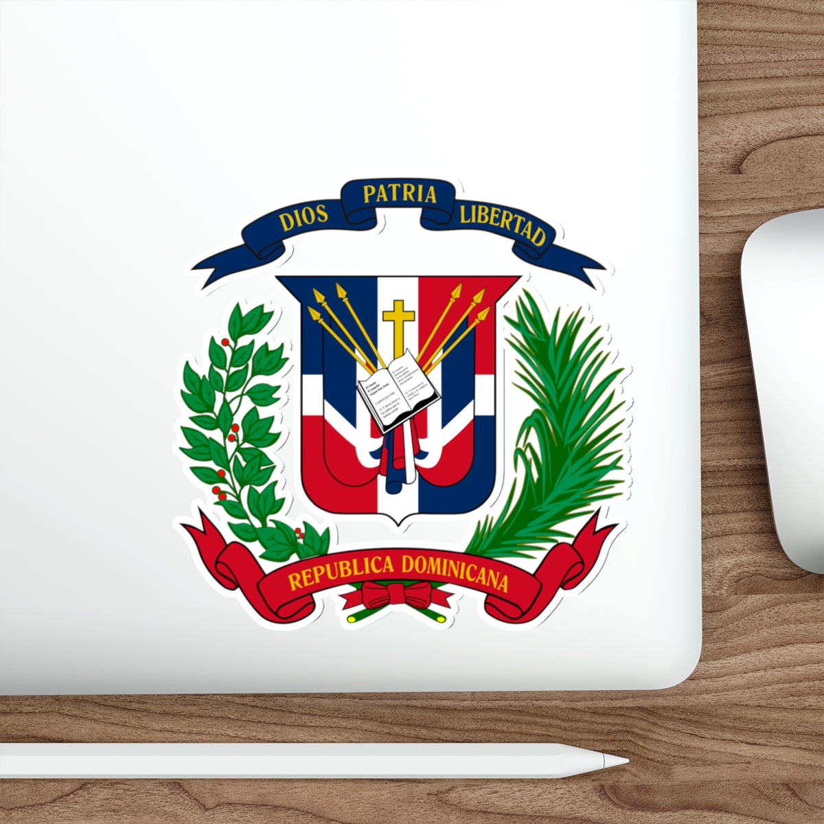 Coat of arms of the Dominican Republic STICKER Vinyl Die-Cut Decal-The Sticker Space