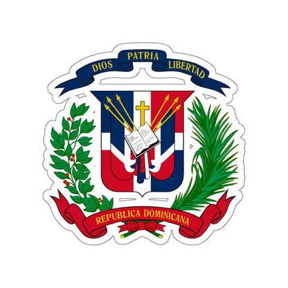 Coat of arms of the Dominican Republic STICKER Vinyl Die-Cut Decal 6 Inch - The Sticker Space