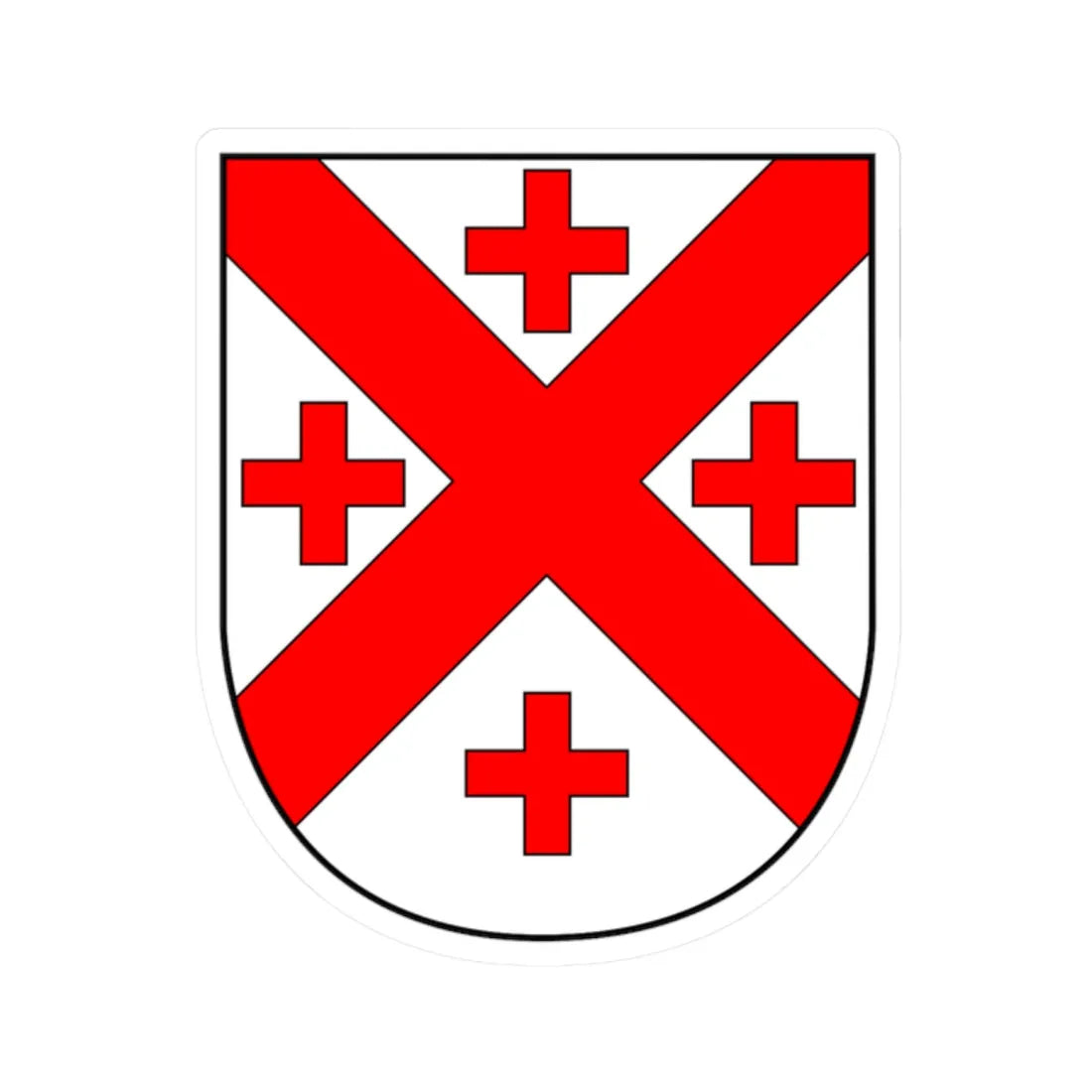 Coat of Arms of the Duchy of Neopatras (Greece) (Coat of Arms) STICKER Vinyl Kiss-Cut Decal 2 Inch White - The Sticker Space