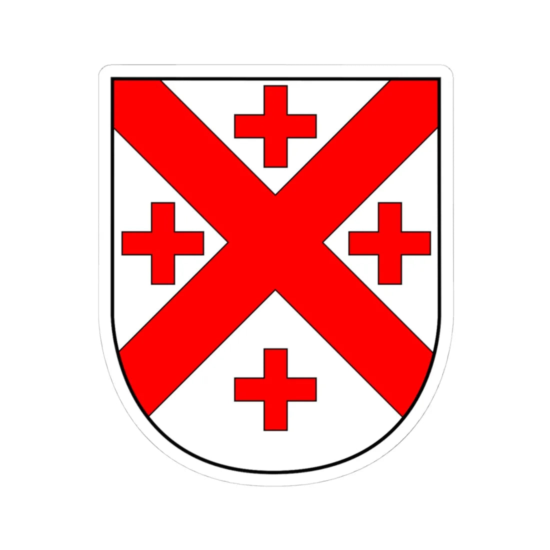 Coat of Arms of the Duchy of Neopatras (Greece) (Coat of Arms) STICKER Vinyl Kiss-Cut Decal 4 Inch White - The Sticker Space