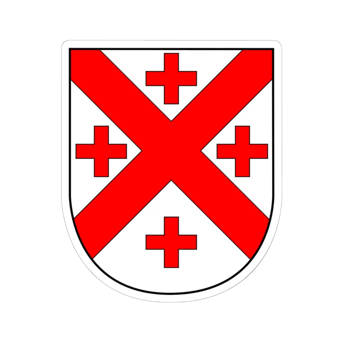 Coat of Arms of the Duchy of Neopatras (Greece) (Coat of Arms) STICKER Vinyl Kiss-Cut Decal 6 Inch White - The Sticker Space