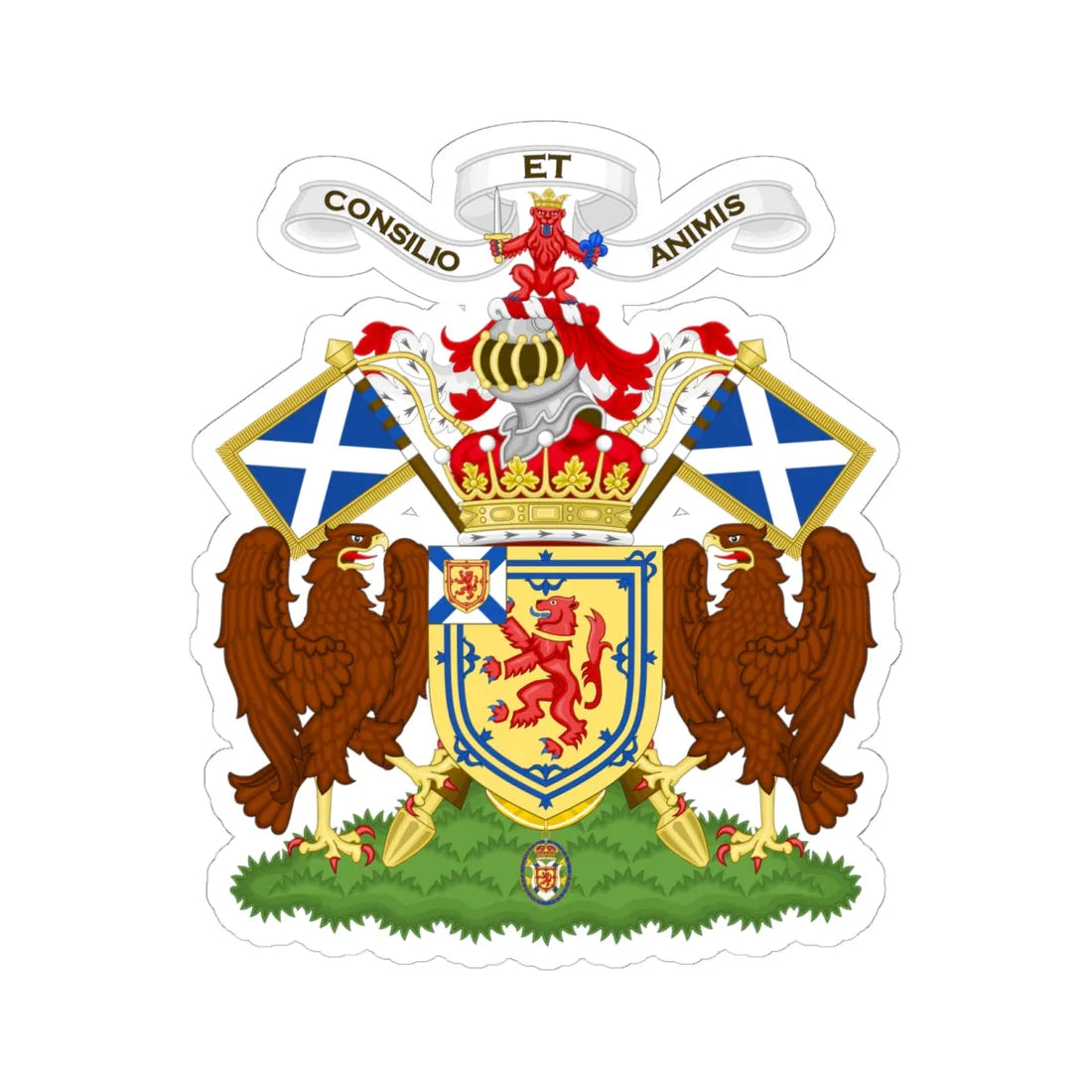 Coat of Arms of the Earl of Lauderdale (Canada) (Coat of Arms) STICKER Vinyl Kiss-Cut Decal - The Sticker Space