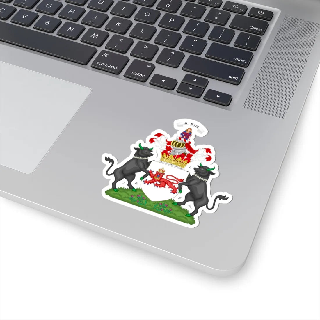 Coat of Arms of the Earldom of Airlie (United Kingdom) (Coat of Arms) STICKER Vinyl Kiss-Cut Decal - The Sticker Space