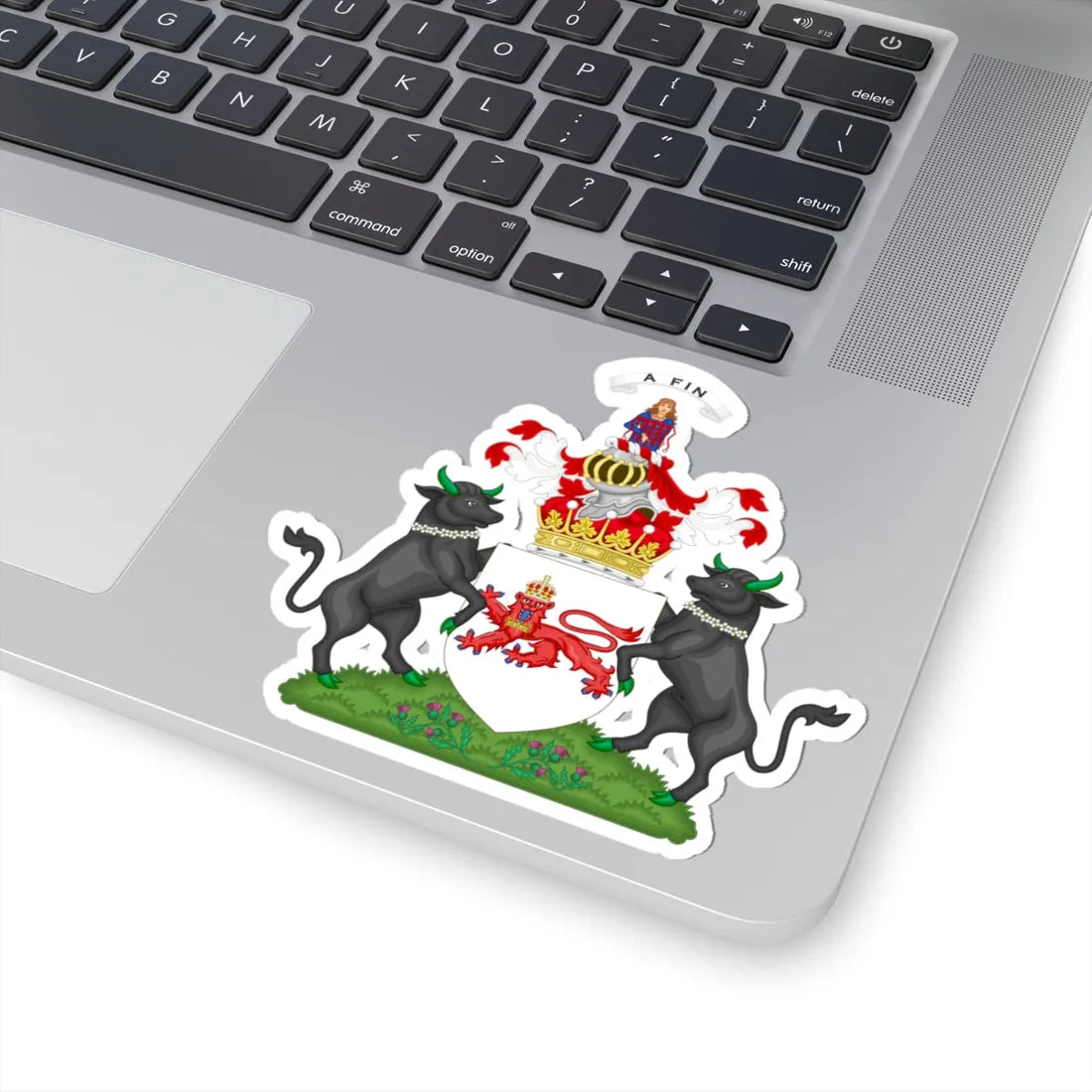 Coat of Arms of the Earldom of Airlie (United Kingdom) (Coat of Arms) STICKER Vinyl Kiss-Cut Decal - The Sticker Space
