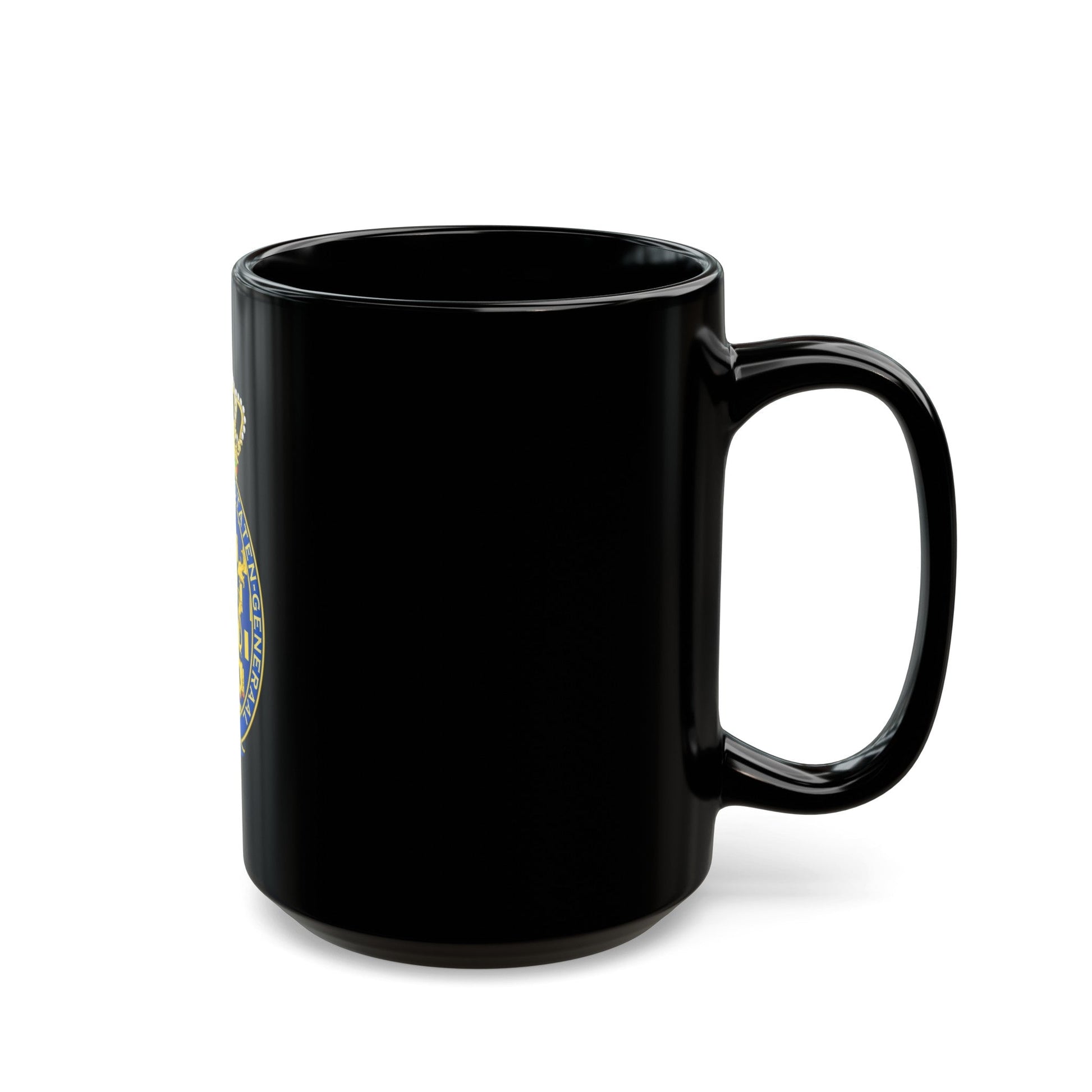 Coat of arms of the Eerste Kamer - Black Coffee Mug-The Sticker Space