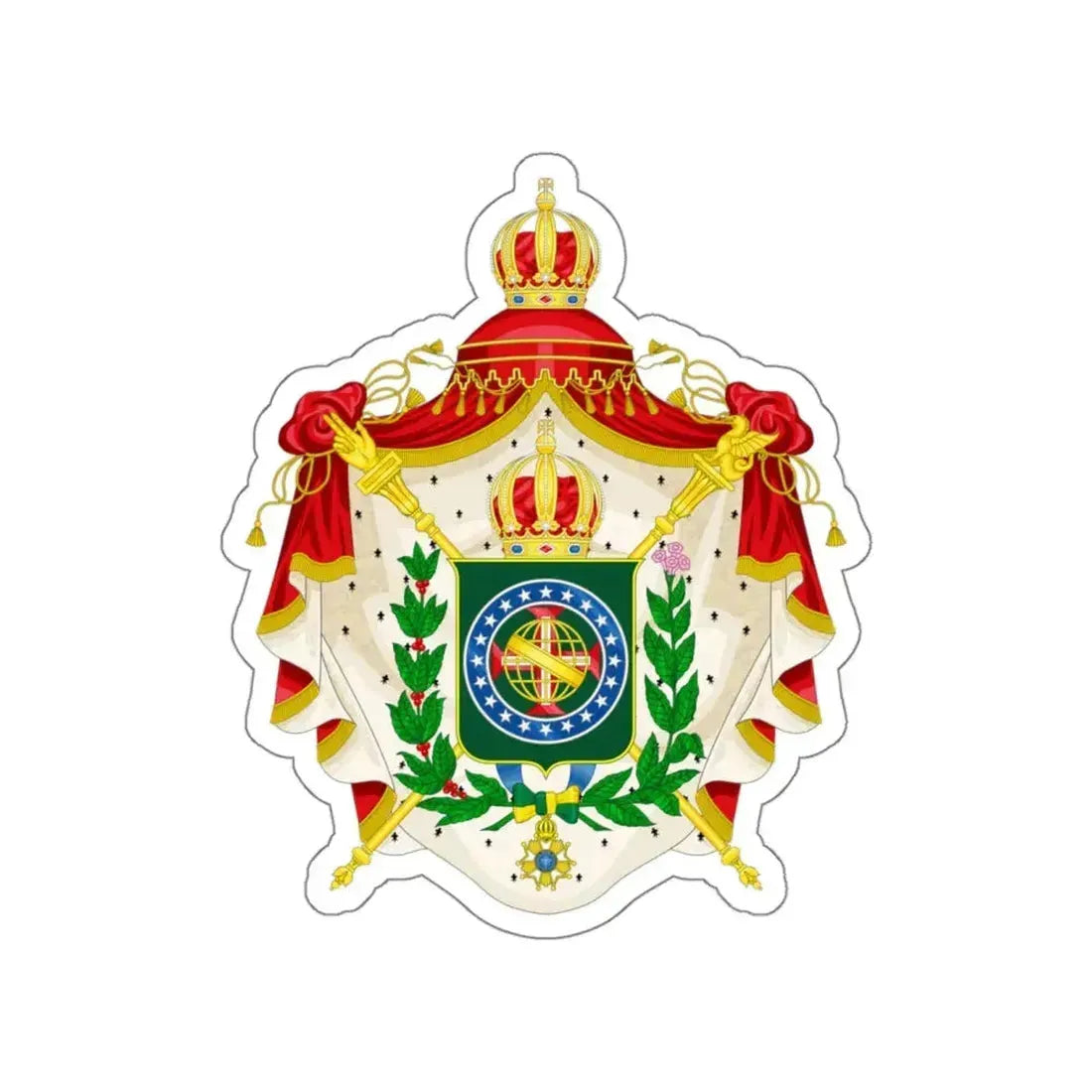 Coat of arms of the Empire of Brazil STICKER Vinyl Die-Cut Decal 5 Inch - The Sticker Space