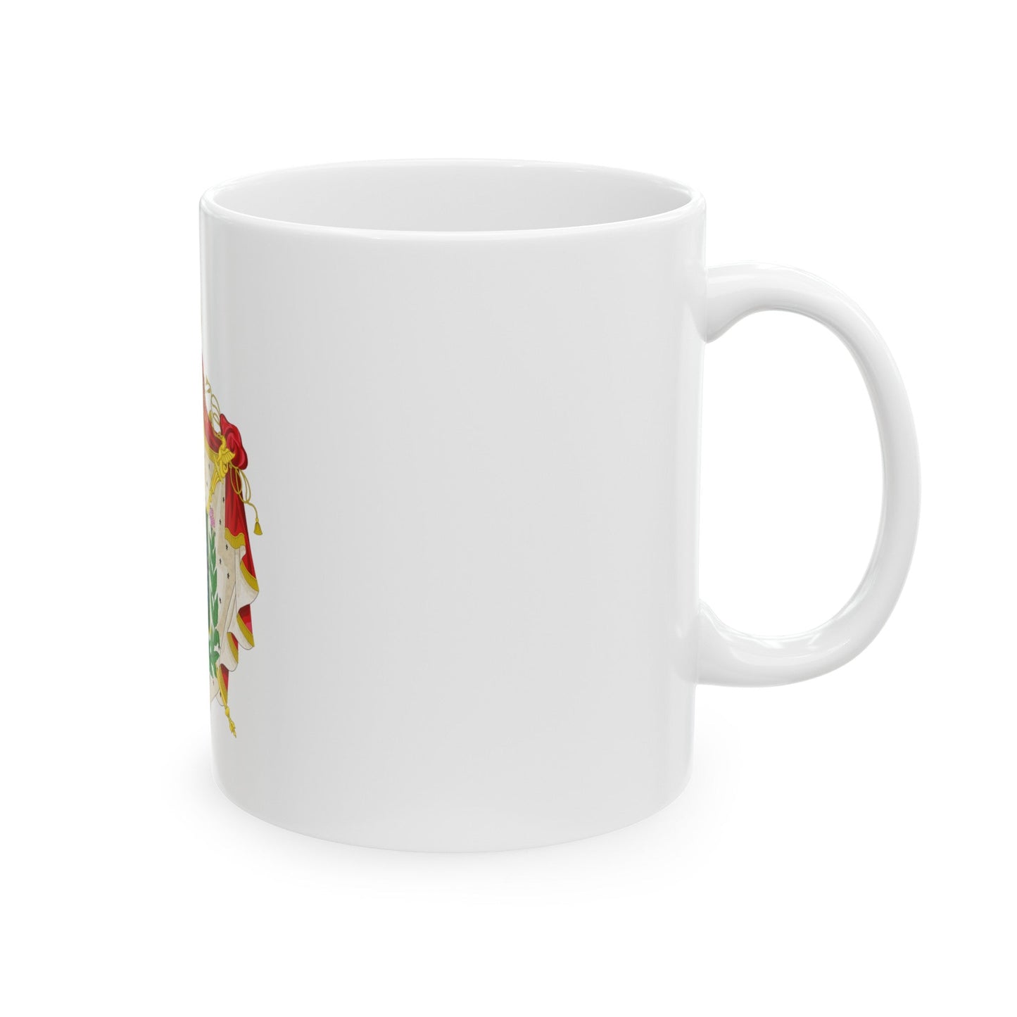 Coat of arms of the Empire of Brazil - White Coffee Mug-The Sticker Space