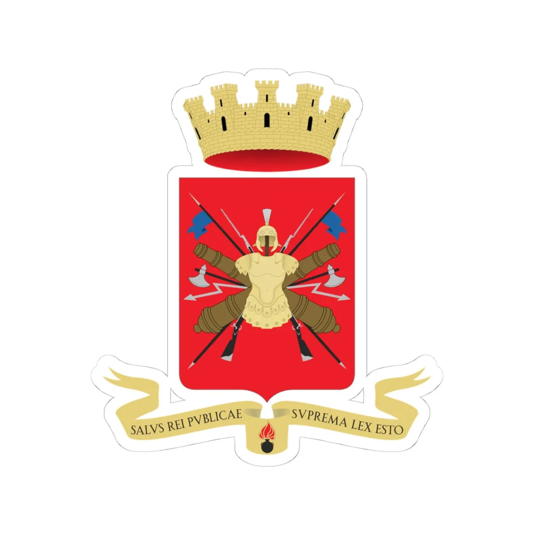 Coat of arms of the Esercito Italiano (Italy) (Coat of Arms) STICKER Vinyl Kiss-Cut Decal - The Sticker Space
