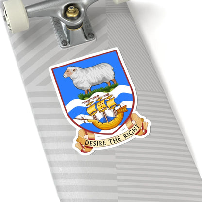 Coat of arms of the Falkland Islands (United Kingdom) (Coat of Arms) STICKER Vinyl Kiss-Cut Decal - The Sticker Space