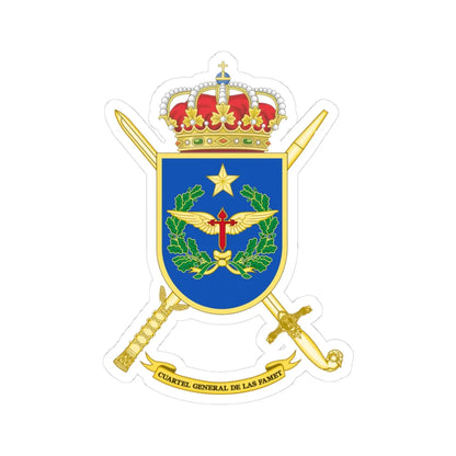 Coat of Arms of the FAMET Headquarters (Spain) (Coat of Arms) STICKER Vinyl Kiss-Cut Decal 3 Inch White - The Sticker Space