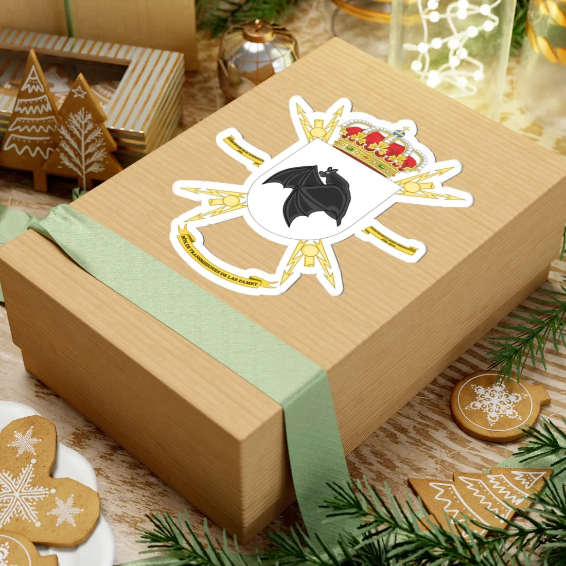 Coat of Arms of the FAMET Signals Battalion (Spain) (Coat of Arms) STICKER Vinyl Kiss-Cut Decal - The Sticker Space