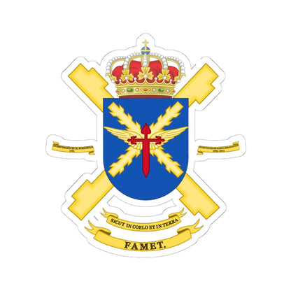 Coat of Arms of the FAMET (Spain) (Coat of Arms) STICKER Vinyl Kiss-Cut Decal 6 Inch White - The Sticker Space