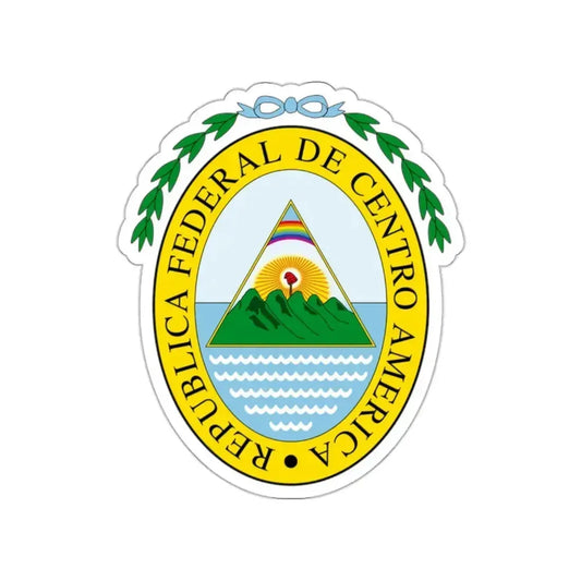 Coat of arms of the Federal Republic of Central America STICKER Vinyl Die-Cut Decal 2 Inch - The Sticker Space