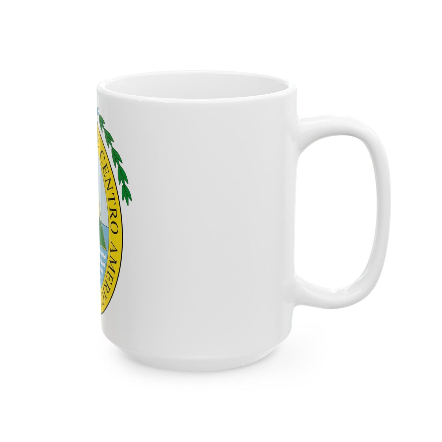 Coat of arms of the Federal Republic of Central America - White Coffee Mug-The Sticker Space