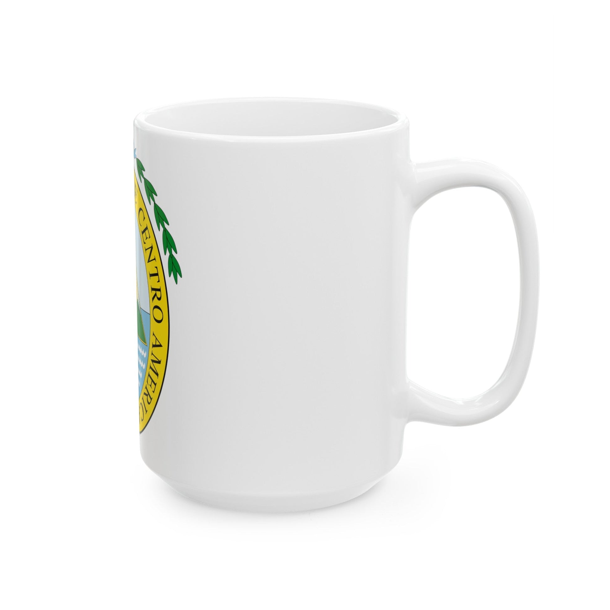 Coat of arms of the Federal Republic of Central America - White Coffee Mug-The Sticker Space