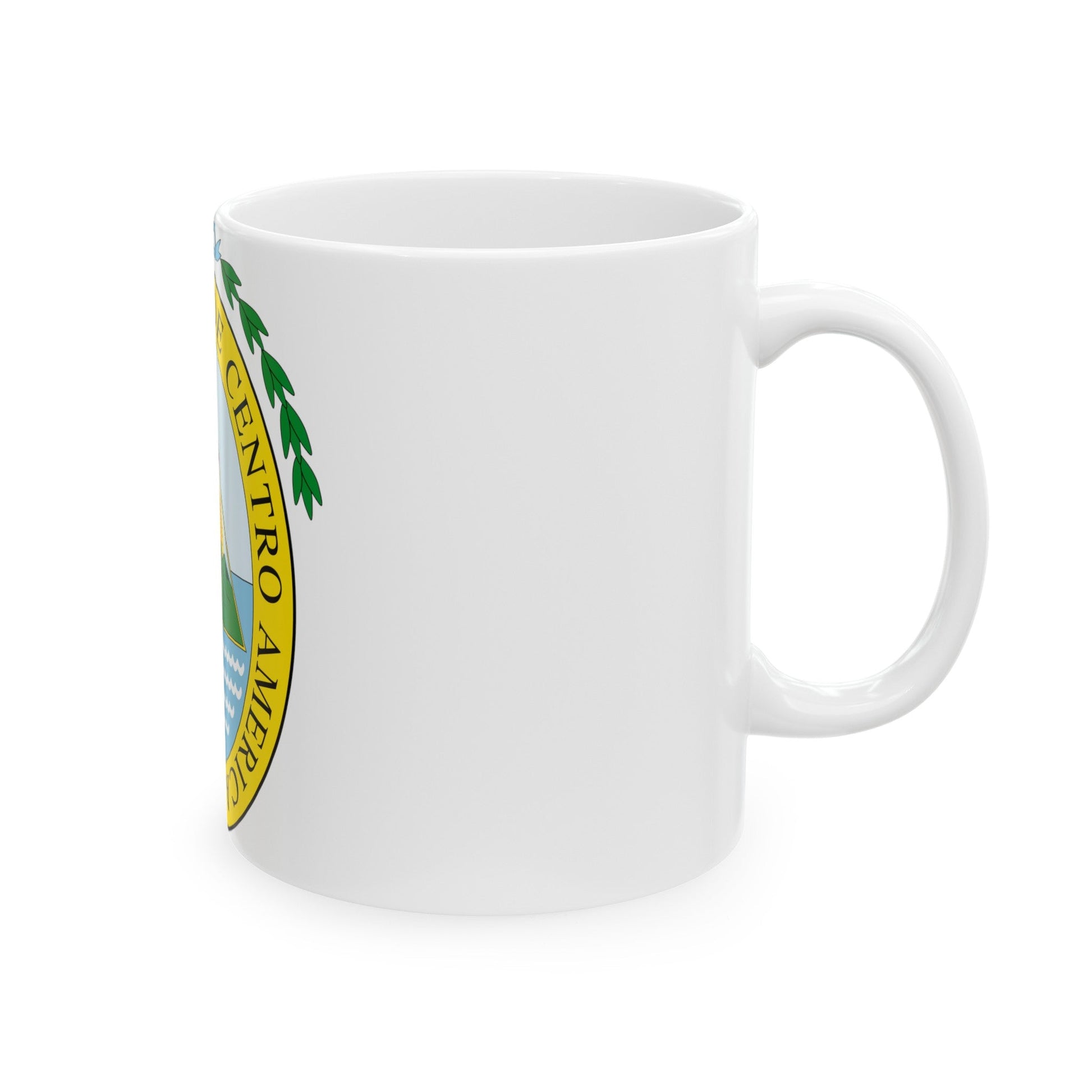 Coat of arms of the Federal Republic of Central America - White Coffee Mug-The Sticker Space