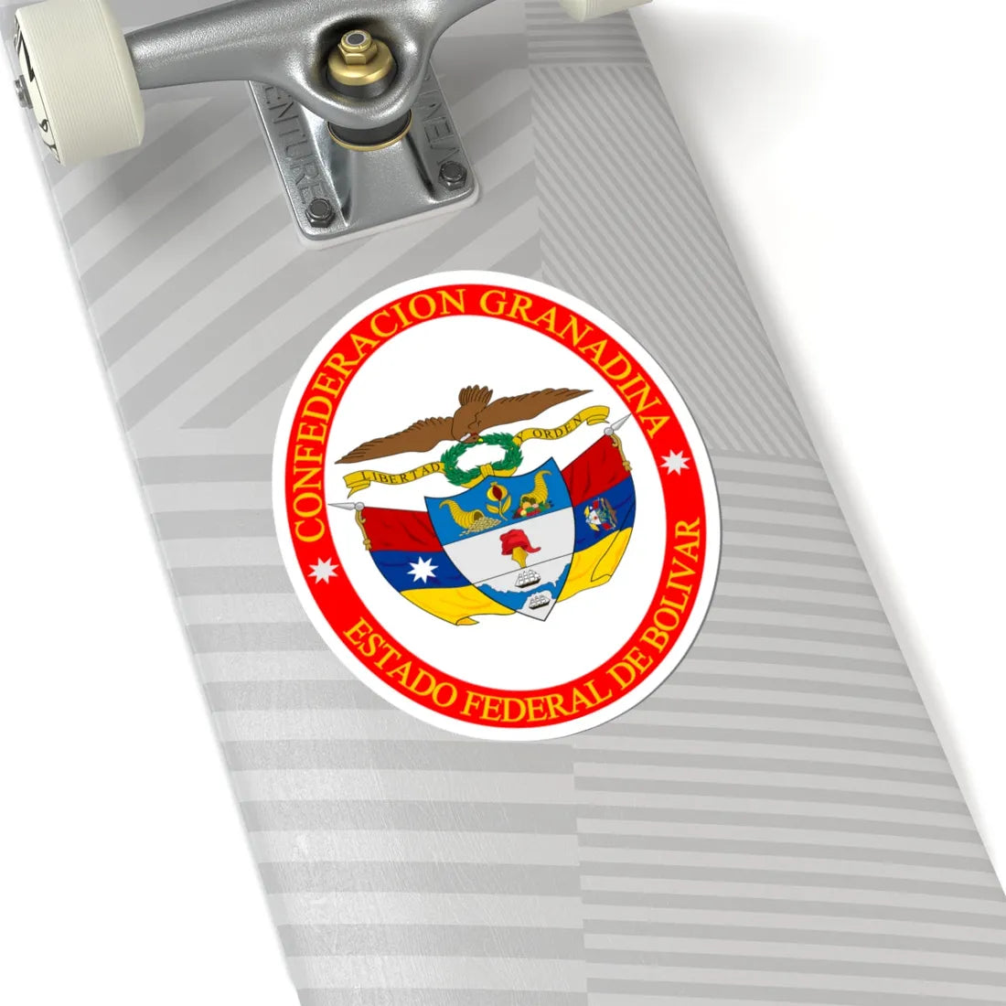 Coat of arms of the Federal State of Bolivar (Coat of Arms) STICKER Vinyl Kiss-Cut Decal - The Sticker Space