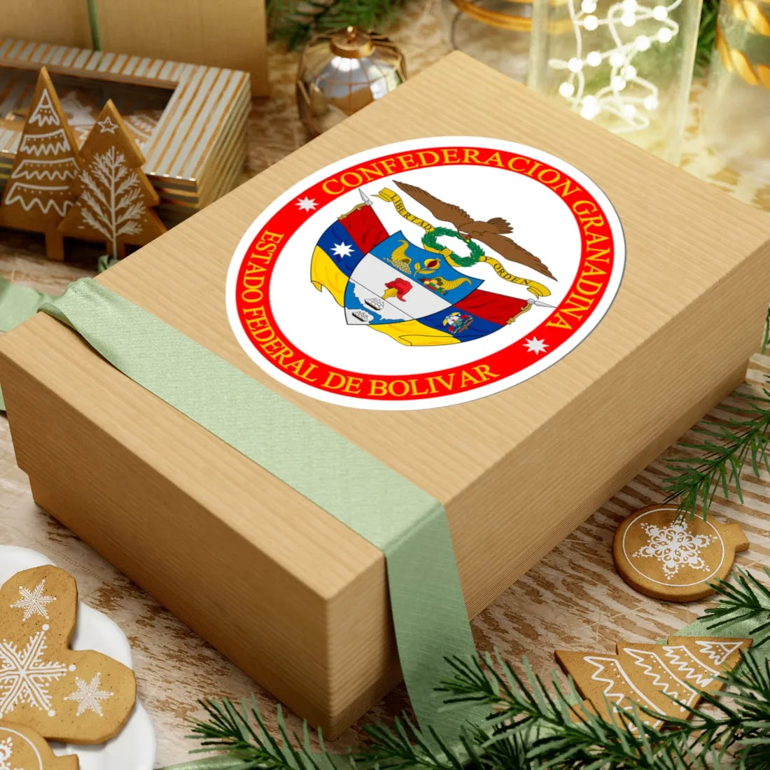 Coat of arms of the Federal State of Bolivar (Coat of Arms) STICKER Vinyl Kiss-Cut Decal - The Sticker Space